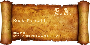 Ruck Marcell névjegykártya